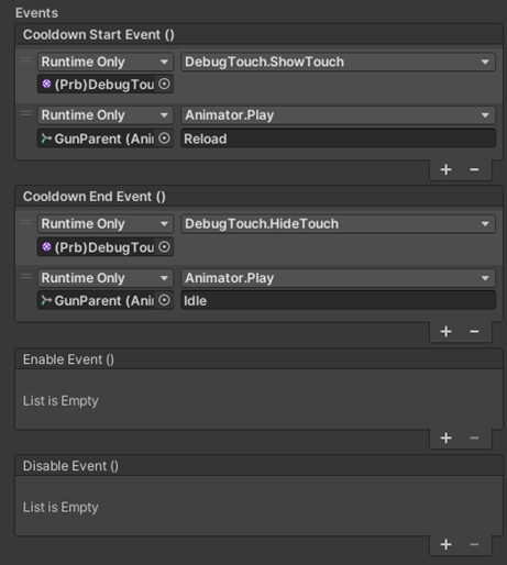 Cooldown disabled example