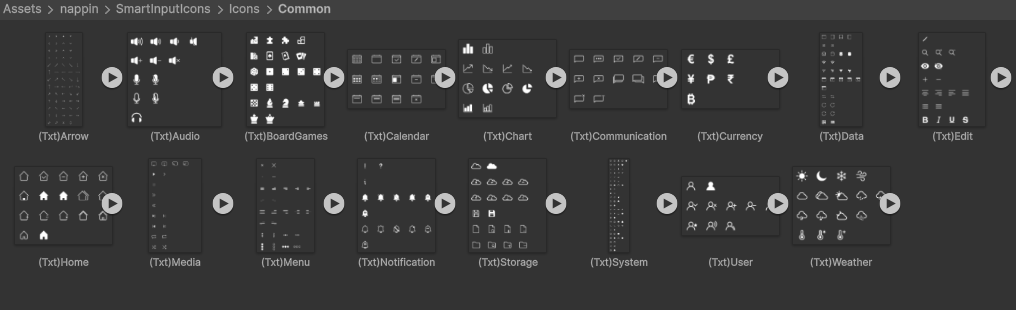 Smart Input Icons sprite folders