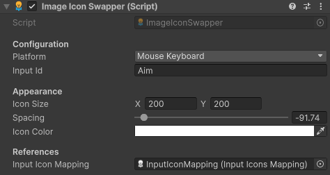 Component Image Icon Swapper inspector
