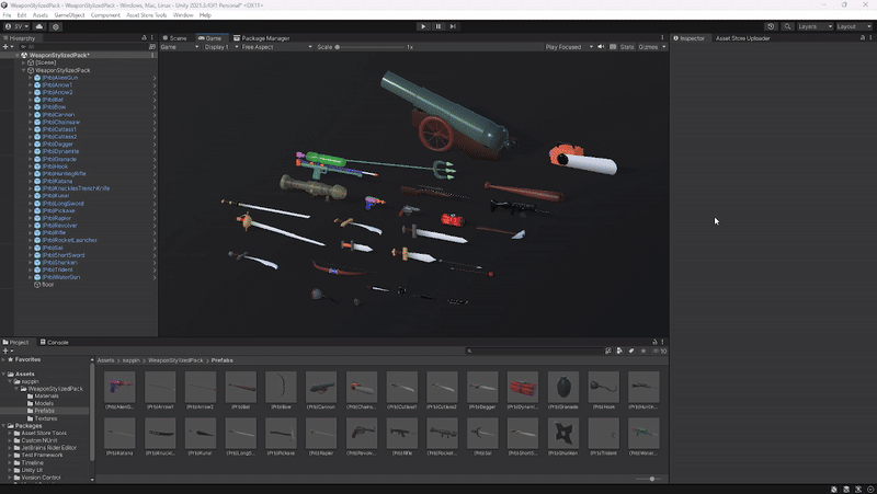 Weapon Stylized Pack setup preview